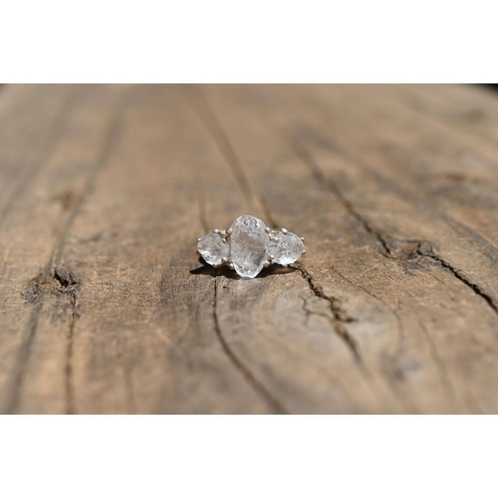 Raw Lake County Diamond Engagement Ring